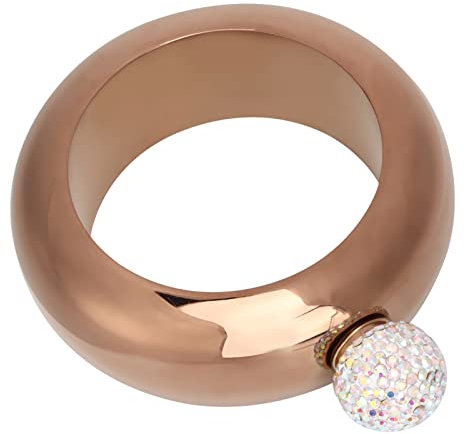 Bracelet de flasque en acier inoxydable pour fête club voyage avec diamant, 2 pièces entonnoir pour cadeaux de Noël dames filles danse (bronze 1)