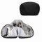 kwmobile Organizer Cavi da Viaggio - Cover Power Bank - Borsa Accessori Elettronici - Pochette con Cerniera - Custodia Pelle PU - 3 Scomparti e 9 Tasche - nero