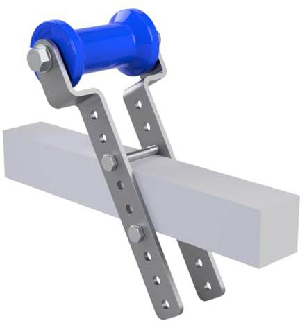 SUPROD Polyurethan Kielrolle mit Halter H höhenverstellbar Bootstrailer Sliphilfe Spulenform verzinkt 125/60 mm