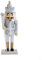 Captivating Silver Christmas Nutcracker Figures, 16CM, Party Decorations (silver)