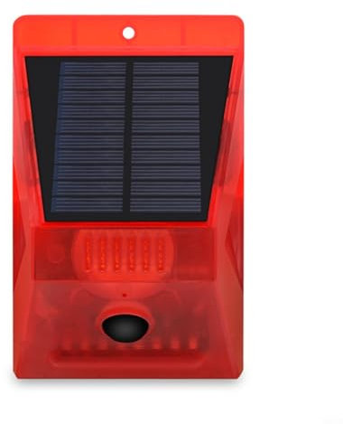 HpLive Solar Motion Sensor with Alarm, Outdoor Alarm Waterproof IP65 PIR Motion Sensor Security Alarm 120 dB for Home, Farm (Solar Outdoor Alarm)