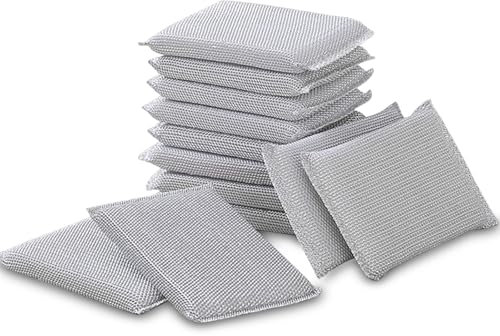 ZYNERY Scouring Pads Non Scratch,12 Pcs Scouring Pad Sponge Sponge Dishwashing Cloth Reusable Dishwashing Cloth for Cleaning Dishes Sinks and Stoves