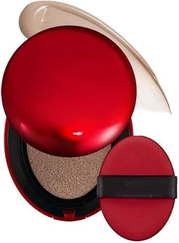 Cushion Foundation Makeup for Glass Skin, Super fit Cushion Foundation, Buildable Coverage, Moisturized, Oil-Free, Easy Application for All Skin Types (27N)