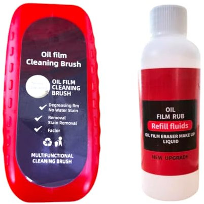 Car Glass Oil Film Cleaner – Fast-Acting Windshield Cleaner for Streak-Free Shine, Reduces Rainwater Buildup, Prevents Fogging – Compatiable With All Glass Surfaces