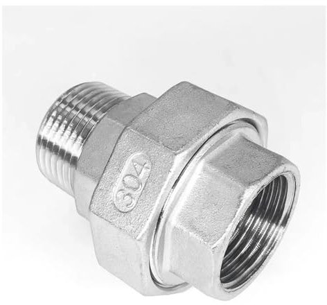 IDUTQUMW 1pc 1/4 1/2 3/4 1 2 Female & Female 90 Degree Elbow Thread SS304 Live Joint Coupling Union Connector Pipe Fitting for Tube(1 UK,2)