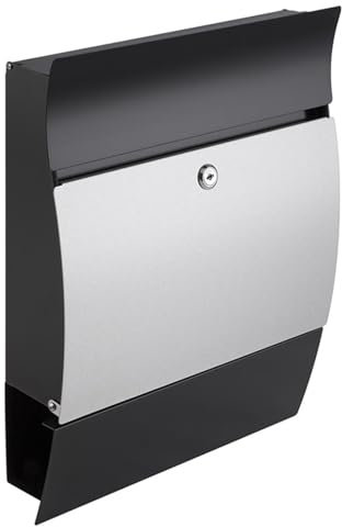 Urceitg Briefkasten, Kleiner Dekorativer Briefkasten Aus Metall mit Zeitungsrolle, Einfach Zu Installierender Briefkasten Zur Wandmontage, Briefkasten für Die Veranda