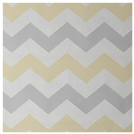 Superfresco Easy Ripple Ribbon Grey and Ochre Geometric Wallpaper (was £17.99)