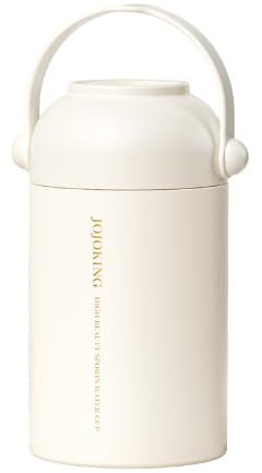 kiptyg Food Flask,600ml Thermal Lunch Box Stainless Steel Vacuum Insulated Food Jars with Folding Spoon, BPA Free Leakproof Thermos Food Flasks for Hot and Cold Meals Double Soup Flask