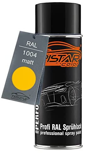 RAL 1004 Goldgelb matt Lack Spraydose - Sprühdose 400 ml, schnelltrocknend | Sprühdose 400 ml, schnelltrocknend