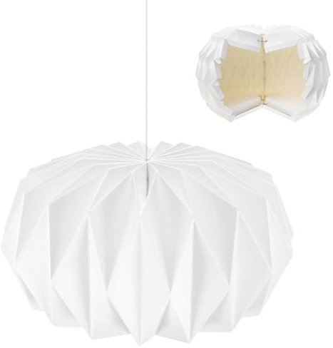 Pantalla de Papel de Origami,Pantalla para Lámpara de Diseño Origami,Papel Creativo Nórdico,Sala de Estar,Comedor,Dormitorio Decoración
