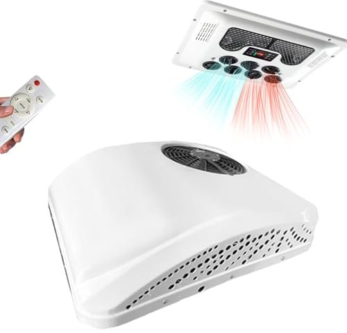 Cplsntaeam Condizionatore d'Aria Elettrico da Tetto per Camper, 8500 BTU, condizionatore d'Aria CC 12 V/24 V/48 V/220 V/115 V, unità CA per Camper, roulotte, furgoni e rimorchi per Barche.,220V