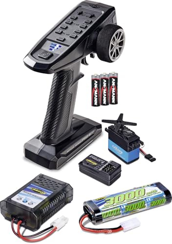 Carson 500500112 FS 3K Reflex Wheel Pro 4 Elektro-Set - RC Zubehör, Modellbauzubehör, Tuning Set, RC Fernsteuerung, Schwarz