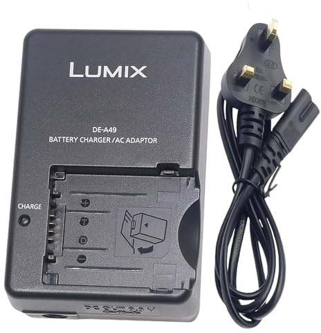 DE-A49 DE-A49B DE-A49C DMW-BLB13 DMW-BLB13E DMW-BLB13GK DMW-BLB13PP Battery Charger Compatible with Panasonic Lumix DMC-G10 DMC-GF1 DMC-GH1 DMC-G1 DMC-G2 DSLR Digital Camera & 120cm AC Power Cord