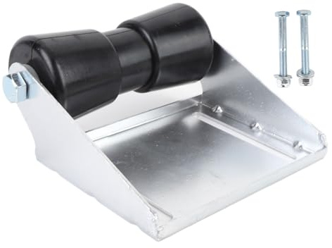 Kuuleyn Boat Trailer Rollers with Bracket 8 Inch Keel Roller Assembly Kit Galvanized Steel Rubber Keel Roller for Small Yachts Commercial Vessels