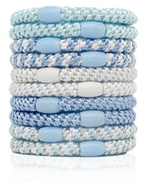 Haargummi Damen Set,Haargummi Original,haargummi Armband,Haarschonende Haargummis Mädchen (10 Blau)