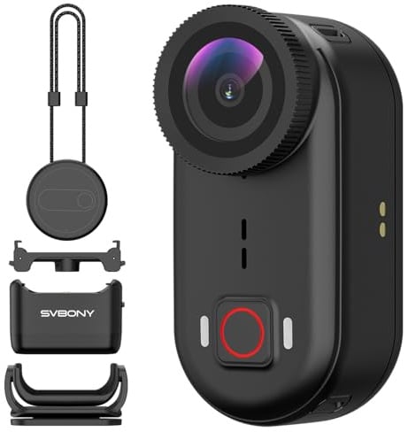SVBONY SVGo M3 4K Mini Bodycam con Stazione di Ricarica per POV, Vlog