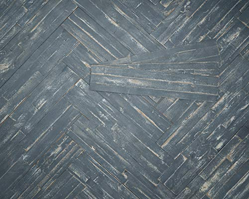 mywoodwall 3D Wandverkleidung Holz Selbstklebend Blue Ocean Moderne Wandpaneele Blau Vintage Umweltfreundlich