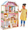 KidKraft Charlotte Puppenhaus aus Holz mit Möbeln und Zubehör, Puppenhaus im klassischen Stil für 30 cm große Puppen, Spielzeug für Kinder ab 3 Jahre, 65956