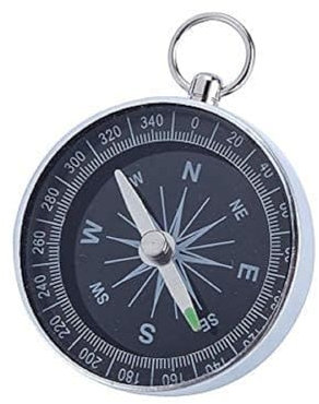 Silber Mini Kompass tragbare Tasche Sport Navigationswerkzeug für Outdoor Camping Wandern