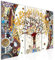 Runa Art Gustav Klimt Arbre De Vie Peinture Tableau Salon XXL Coloré Abstrait Arbre 3 parties Decoration Murale 004632a