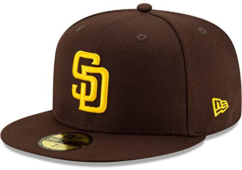 New Era San Diego Padres MLB Cap 59Fifty Basecap Baseball Kappe Braun - 7 3/8-59cm (L)