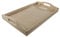 WooDeeDoo Large Wooden Serving Tray with Curved Handles – Natural Unfinished Pine, 50 x 30 x 6.5 cm – Rustic Tray for Breakfast, Tea, Coffee or Display Use in Kitchen, Dining Room or Living Area