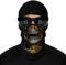 ShopINess 3D Schädel-Design Totenkopf Sturmhaube Vollgesichtsmaske Sonnenschutz Abdeckung Maske für Männer Frauen Ski Motorrad Sport Radfahren Festivals und Halloween Totenschädel Gold