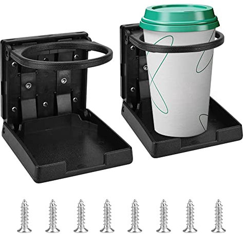 Angelkiss 2 Stück Auto-Getränkehalter, faltbar, Dosenhalter, verstellbarer Flaschenhalter, Getränkehalter, Kaffeebecherhalter, Getränkehalter für Boot, Auto, LKW