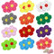 Aster 24 Stück Blumen Applikationen 4,5 * 4,5 cm Blume Bestickte Patches, Sticker zum Aufbügeln, Aufnäher Bügelflicken, Bügelbild Aufbügelflicken für Jeans Hosen T-Shirt Jacken Mützen