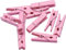 Konrunppy Lot de 100 petites pinces en bois pour photos, arts et décorations artisanales (rose)