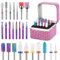 25-teiliges Nagelfräser-Bits Set für Nagelbohrmaschinen, Tungsten Keramik Diamant Fräser-Aufsätze Bits für Nagelfräser mit Nagelbohrer-Halter, Professionell für Maniküre, Pediküre, Gel Acrylnägel