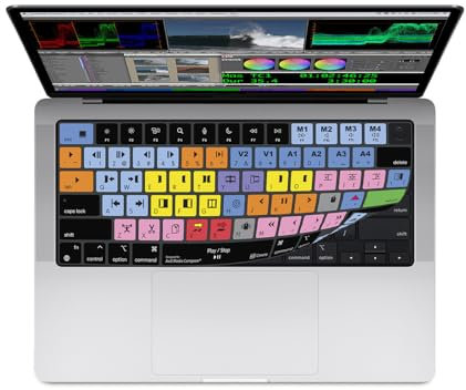KB Covers Funda para teclado Avid Media Composer para Mac Con diseño de EE. UU. de 14 y 16 y Air Con chip M2 de 13 y 15