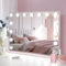 YOURLITE Hollywood Vanity Mirror with Lights, 58×45cm Lighted Makeup Mirror with 15 Dimmable LED Bulbs, 3 Lighting Modes, Touch Screen Control, Tabletop and Wall Mounted For Bedroom, Pink