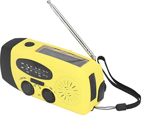 Solarradio, IPX3 Wasserdicht, Handkurbel-Solarradio, Solarradio, Radio-Laterne, Multifunktionale Tragbare USB-Aufladung für Camping (Japanisches Modell)