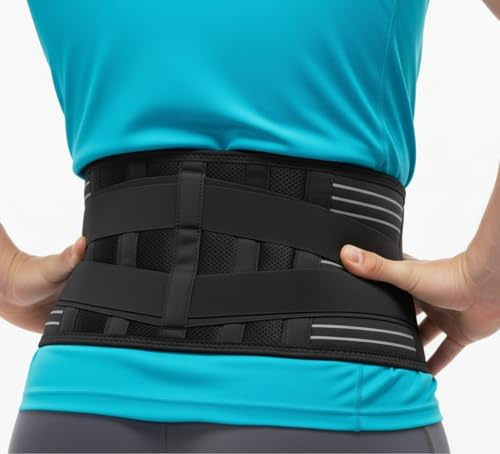 Dr. Arthritis Back Brace Support Belt, Orthopedic Back Protector to Help Aid Back Discomfort, Sciatica, Herniated Disc, Scoliosis & More, Black, Medium