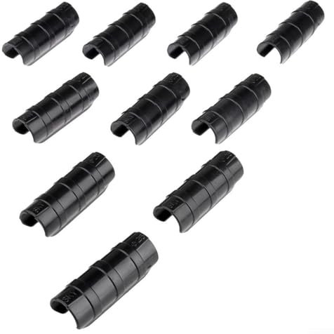 Clip per pellicola per serra, 20 morsetti per telaio e tubo, kit di morsetti per serra (nero, 19 mm)