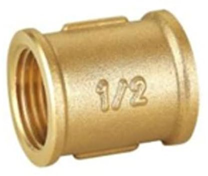 Manicotto femmina-femmina ottone 1/2