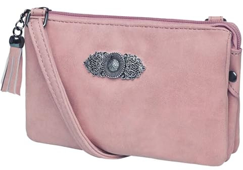 Trachtentasche Dirndltasche Damentasche Handtasche Umhängetasche Ledertasche - Rosa