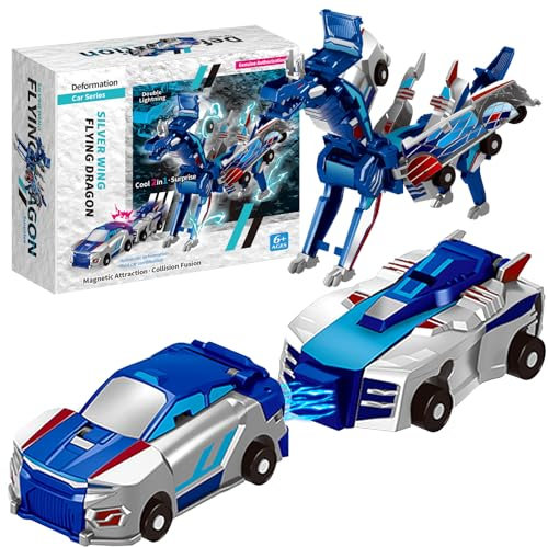 Vibbang Jouet De Robot De Voiture De Déformation, Volant Pegasus Jouet De Transformation, Voiture Robot Transformable Licorne, Robots De Combinaison De Déformation De Collision