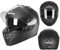 MOCOERL-Motorradhelm Klapphelm Integralhelm Herren Damen mit verstärktem Kinnschutz, Doppelvisier, ECE 22.06 Zertifizierung, Mattschwarz (M)