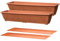 VR7 90cm Long Garden Planters 2 Pack Durable Plastic Trough for Raised Window Planting - Ideal for Flowers, Herbs, and Vegetables (Terracotta, Including Trays)