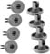 SPARES2GO Lower Runner Basket Wheels for Hotpoint, fits Indesit, fits Whirlpool Dishwasher (Pack of 8, 40mm)