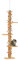 PawHut Kratzbaum, Spielturm für Katzen, Höhe verstellbar 202-242 cm, dekorative Blätter, Kratzbaum und Plattformen, Katzenbaum aus Plüschstoff, Orange