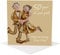 Holy Mackerel 50th Gold Anniversary Card - Mum And Dad Card is 15cm square and blank inside