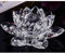 Bouquet de fleurs de lotus en cristal - Grande taille - Artisanat - Décoration pour la maison - De toutes les couleurs - Cadeau pour un anniversaire, un mariage, Verre cristal, blanc