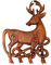 Windalf Wandbild KELTISCHER HIRSCH 26 cm links schauend Holzbild Handarbeit aus Holz