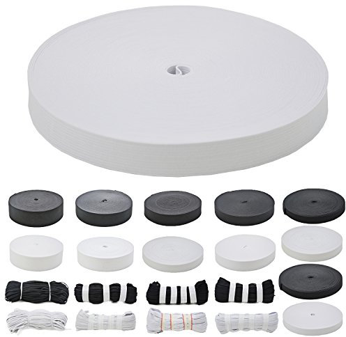 Roban Fashion Gummiband zum nähen 25mm 2,5cm breit 25 Meter Weiß