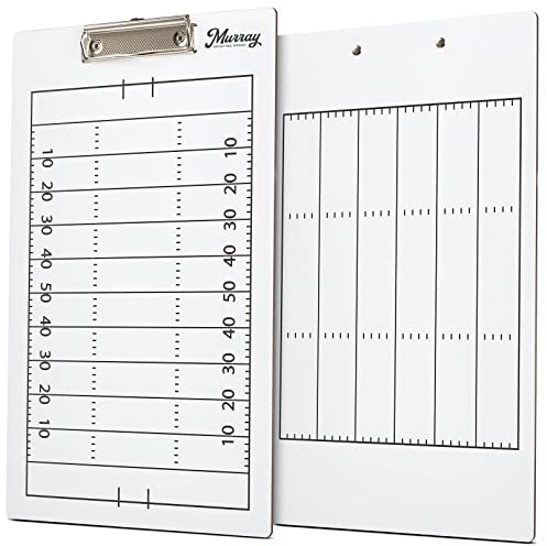 Murray Sporting Goods Trocken abwischbares Trainer-Klemmbrett | doppelseitiges Whiteboard (Fußball)