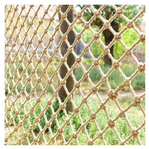 SSWZHANG Kinder Sicherheitsnetz,Hanfseilnetz,Kletternetz,Balkontreppennetz,Fotowanddekoration Trennwand Deckennetz,Hindernisschutz Gartenzaunnetz(Size:2 * 2M(7 * 7ft))