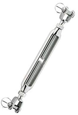 MarineNow 316 Spannschloss aus Edelstahl mit Spannmuttern und verschiedenen Größen (M5, M6, M8, M10, M12, M14) und Menge (1, 2, 4 oder 6er-Pack), 5 mm